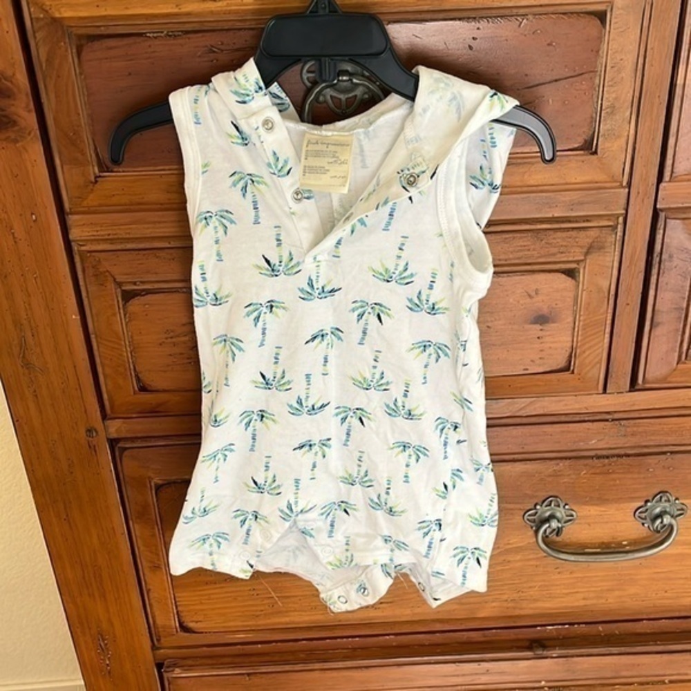 First Impressions Baby 3-6 Months Palm Tree Onesie EUC